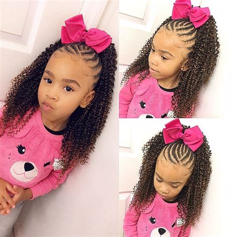 Fresh Half Up Half Down Little Black Girl Hairstyles Crochet Hair For Short Hair