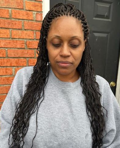 Half Up Half Down Micro Braids