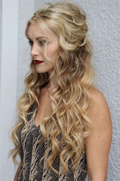  79 Popular Half Up Half Down With Bangs Curly Hair For Bridesmaids