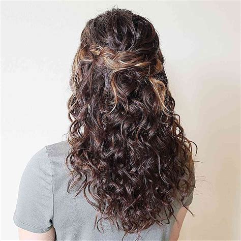 Perfect Half Up Half Down With Curly Hair For Bridesmaids