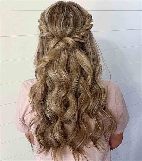 Perfect Half Up Prom Hairstyles For Long Hair With Simple Style
