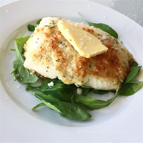 Baked Parmesan Crusted Halibut (Low Carb) Maebells