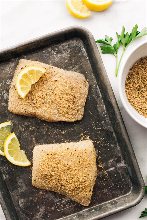 Halibut Sour Cream Bread Crumbs