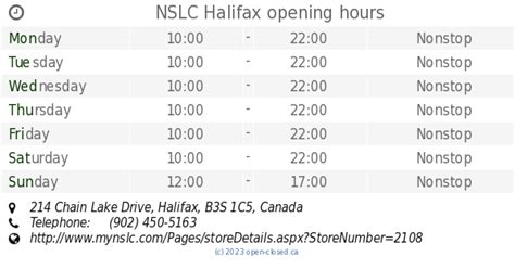 halifax opening hours today