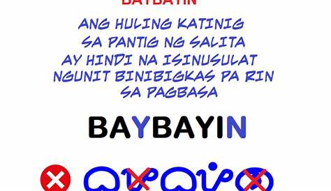 Halimbawa Ng Mga Salitang Mahirap Baybayin Sa Filipino