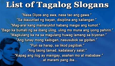 Wikang Filipino Slogan Examples - MosOp