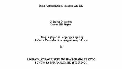 Topic Tungkol Sa Wikang Filipino Halimbawa Ng Pamagat Ng Thesis Sa | My