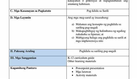 (PDF) ANTAS 1 Pamantayan sa Pagganap na halimbawa. Sa bahaging ito