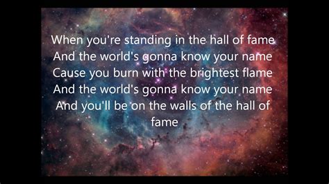 hall of fame song lyrics