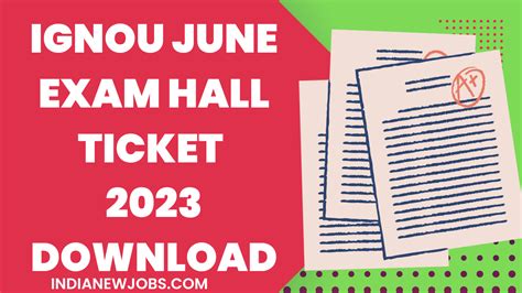 hall ticket june 2023