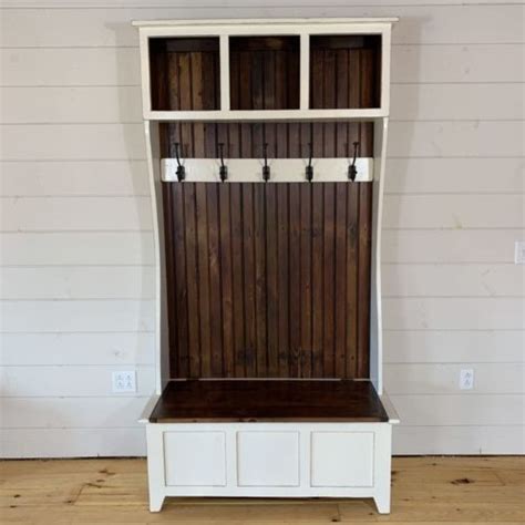 Hall Tree With 3 Cubbies