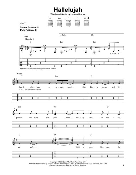 hallelujah chords guitar chords chords