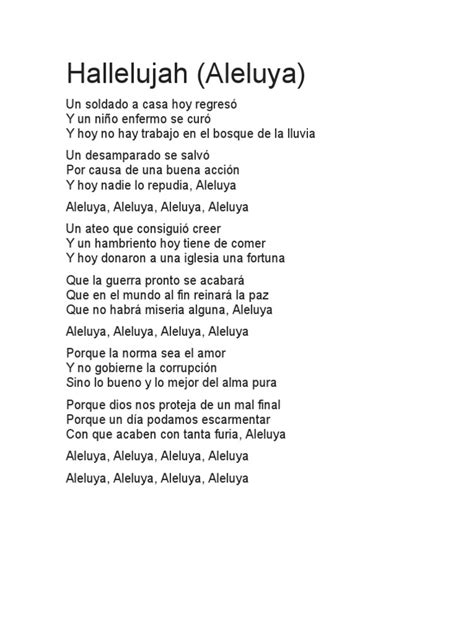 hallelujah original letra