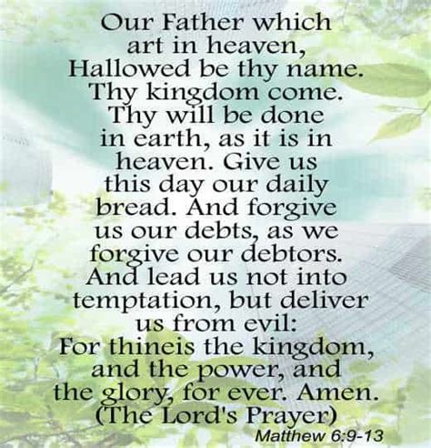hallowed be thy name thy kingdom come verse