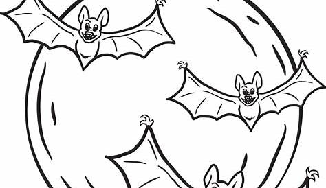 Halloween Bats Coloring Sheets