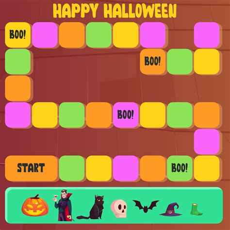 Halloween board game worksheet Free ESL printable worksheets made