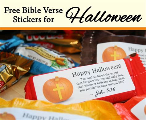Halloween Candy With Bible Verses
