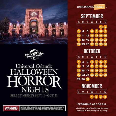 Halloween Horror Nights 2024 Calendar
