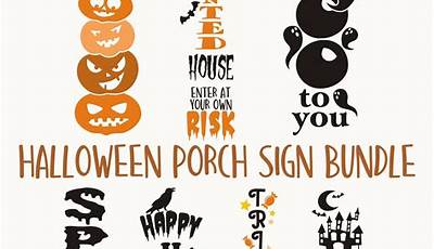 Halloween Porch Sign Stencils