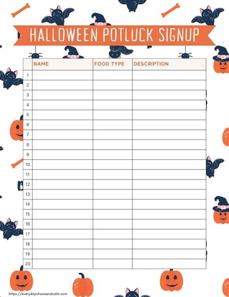 Meal Sign Up Sheet Printable Pdf Download Images and Photos finder