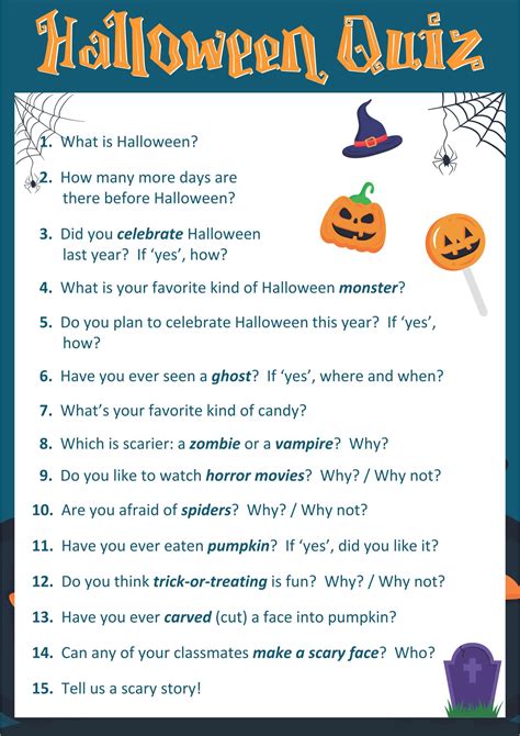 Halloween quiz worksheet Free ESL printable worksheets made by teachers