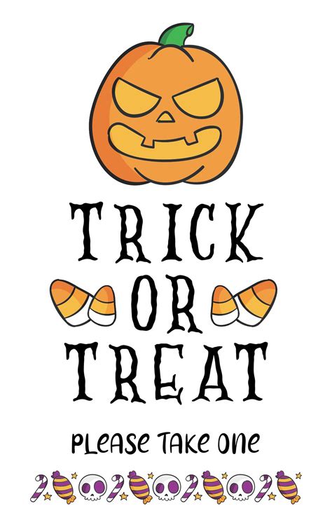 Halloween Take One Candy Sign Printable – A Perfect Addition To Your Spooky Decorations