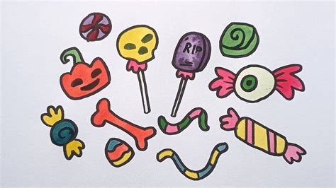 Halloween Candy Drawing Easy