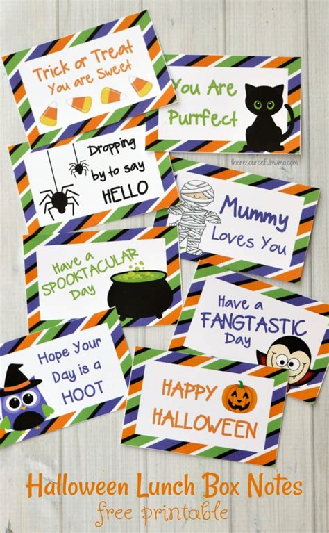 Halloween Lunch Box Notes