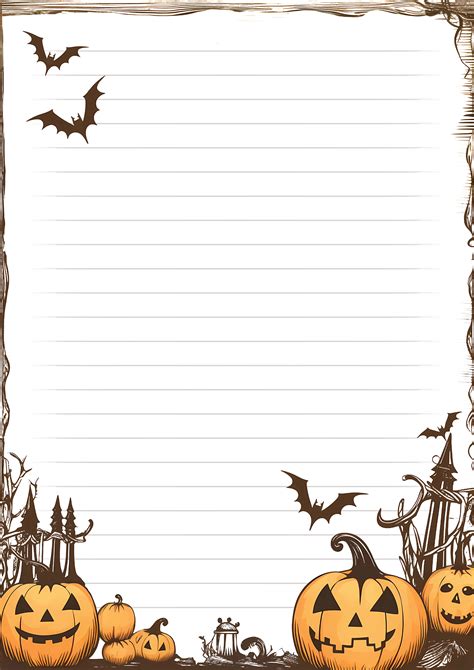 Halloween Paper With Lines