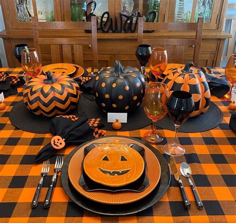 Halloween Themed Table Settings