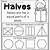 halves and fourths worksheets 1st grade