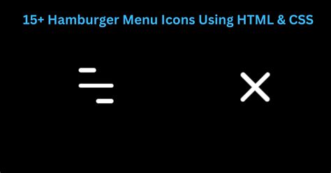 hamburger icon html code