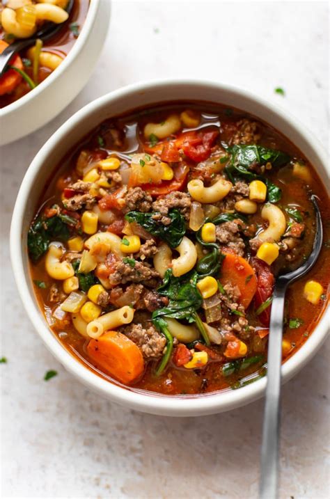 hamburger soup with elbow macaroni recipe