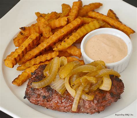 hamburger steak on the grill