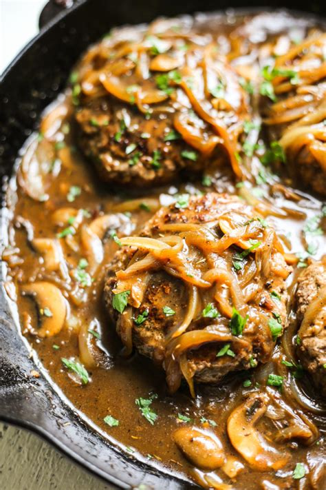 hamburger steak with brown gravy packet