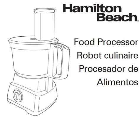 Hamilton Beach Food Processor User Guide