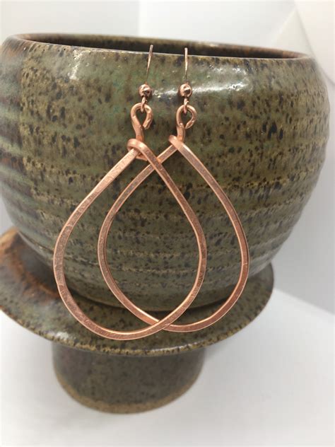 Hammered Copper Earrings