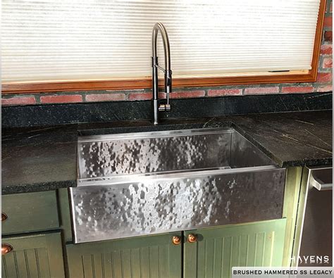 hammered stainless steel prep sink