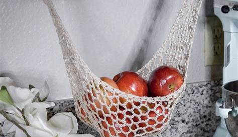 Fruit hammock for home and motorhomehanging fruit basket