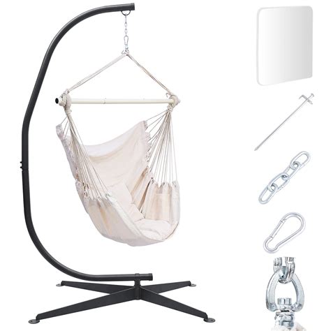 hammock swing stand with ground floor pegs