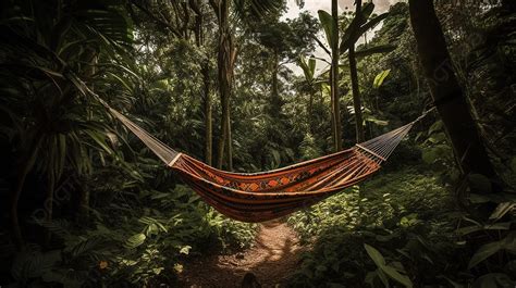 Hammocks in a forest