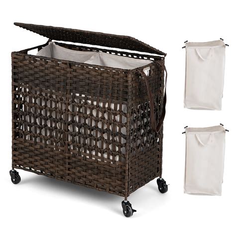 Hamper With Wheels And Handle