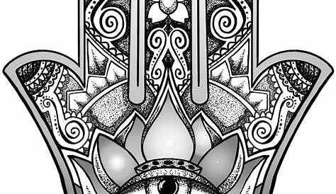 Hamsa Hand Tattoo Outline Comfortable Coloring Pages Printable Coloring Pages
