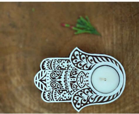 Hamsa Hand Candle Holder