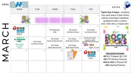 Hancock Elementary Calendar