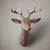 hand carved wood stag head