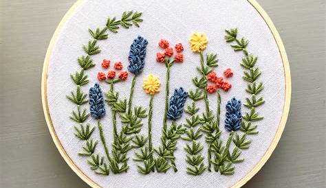 Hand Embroidery Designs Images Spring Wildflowers Pattern