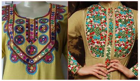 Hand Embroidery Dress Designs In Pakistan Asifaandnabeel Stylish Kurti Design Sleeves For es