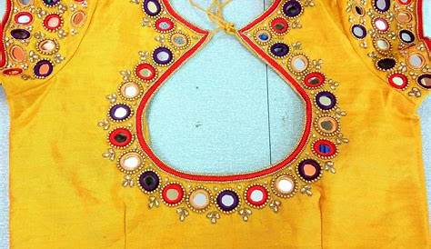 Hand Embroidery Mirror Work Blouse Designs Pin By Swathi On Design