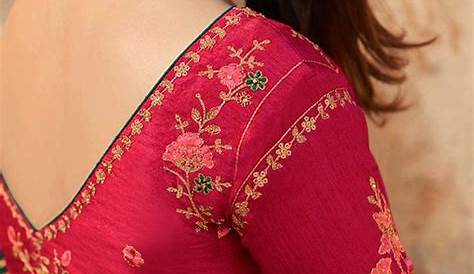 Hand Embroidery Saree Blouse Neck Designs Bridal ,
